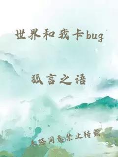 世界和我卡bug