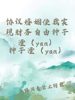 协议婚姻使我实现财务自由钟子湮（yan）